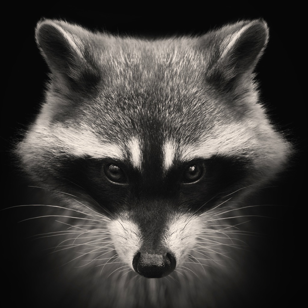 racoon-head-closeup-isolated-on-black-background-picture-id949952328